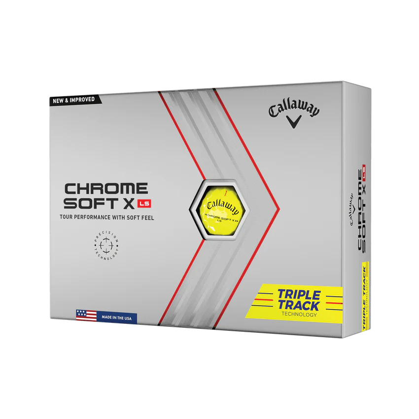 Pelota Callaway Chrome Soft X LS Triple Track Yellow